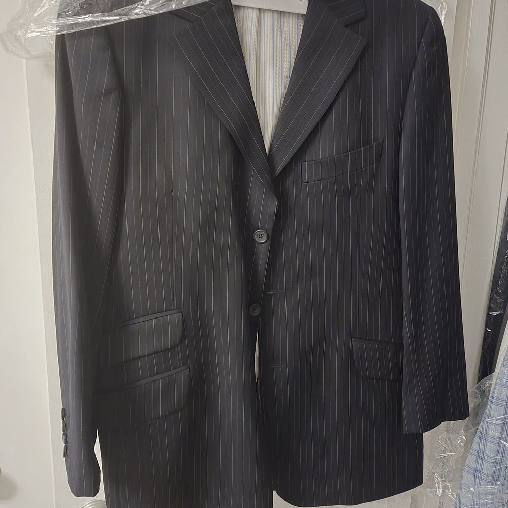 Dolce & Gabbana Black Pinstripe Suit